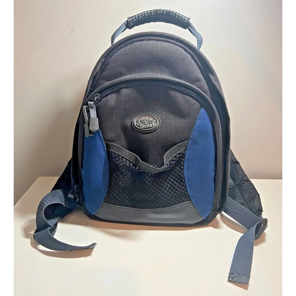 Tamrac Digital Camera Blue & Black Backpack Bag Case Excellent Condition